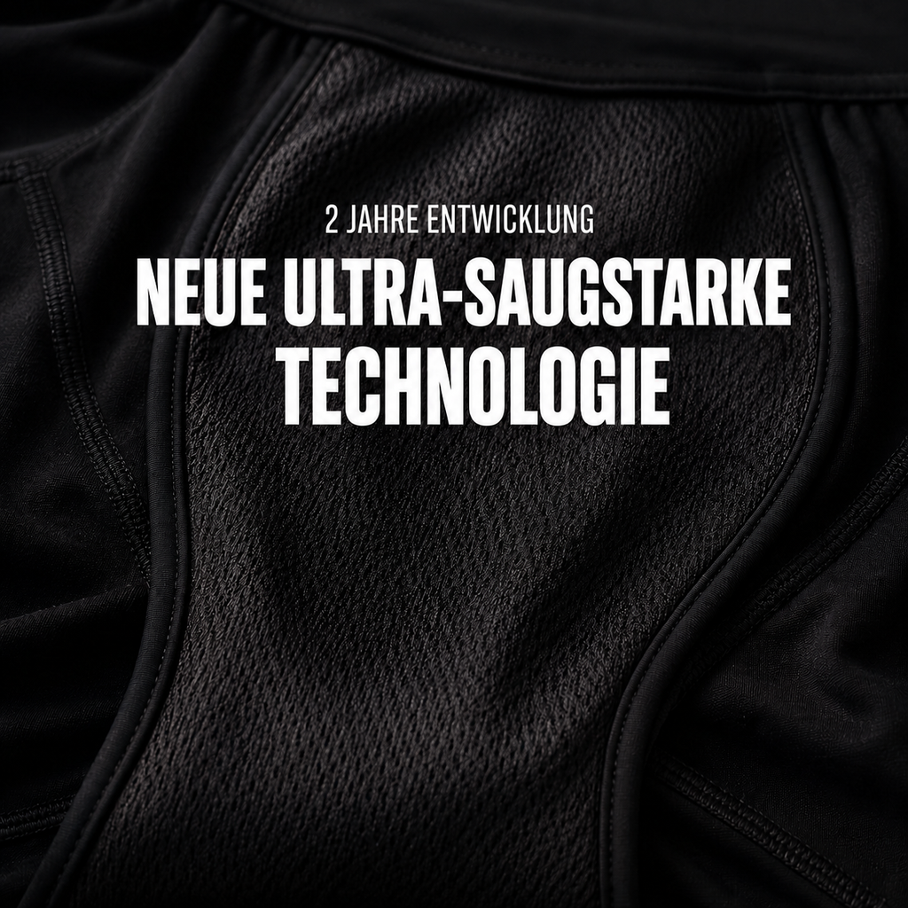 Schwarze Herren-Boxershorts mit weichem Bund und saugstarkem Kern